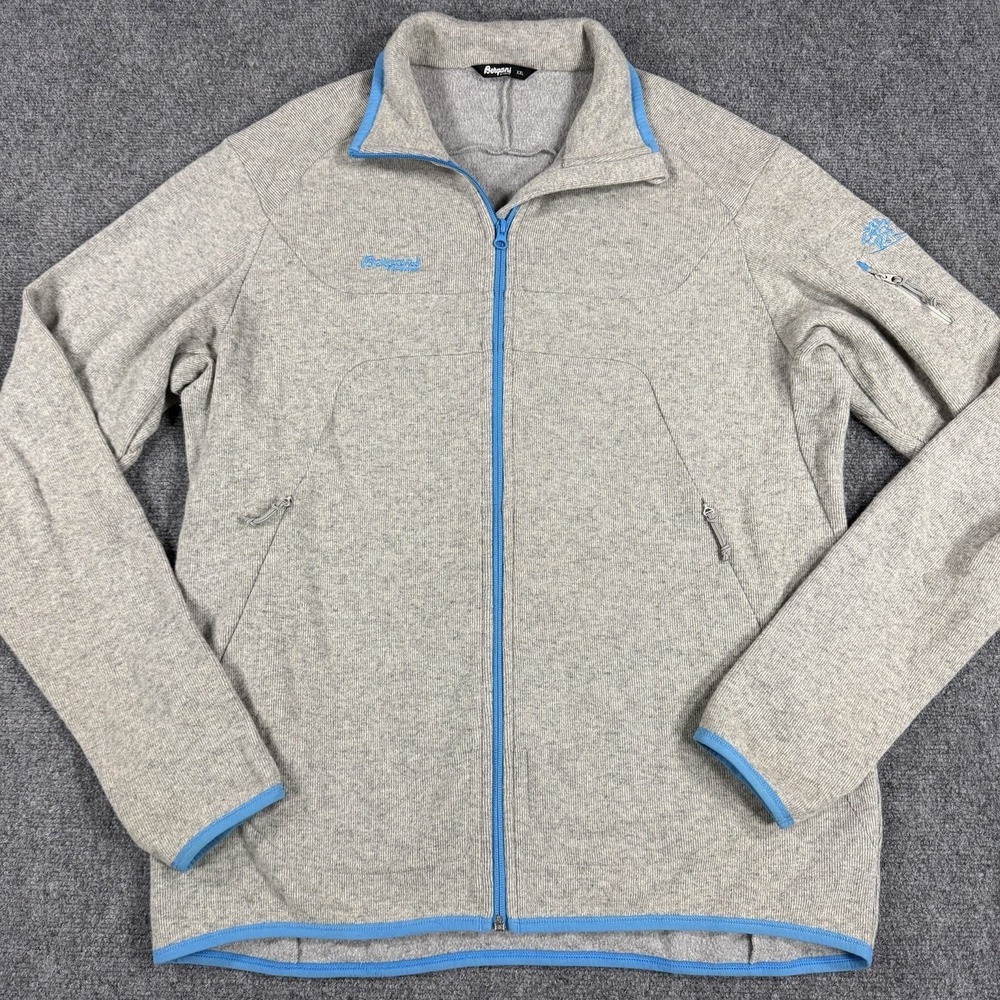 Bergans Of Norway Jacket Mens XXL Gray Wool Blend Full Zip Ski Outdoors Reinfann